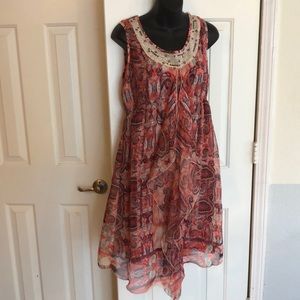 Fabulous One World Boho Dress Sz L